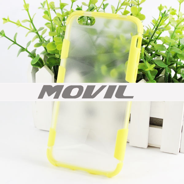 NP-1910 doble color TPU transparente funda para iPhone  6-10